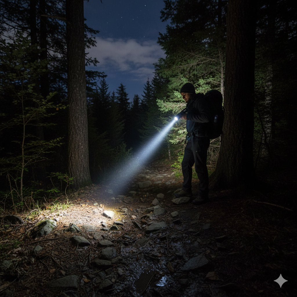 Ручний ліхтар акумуляторний 27х7 см, USB, BL-S-P66-TG, Чорний / Портативний LED-ліхтар / Світлодіодний ліхтарик / Ліхтарик ручний