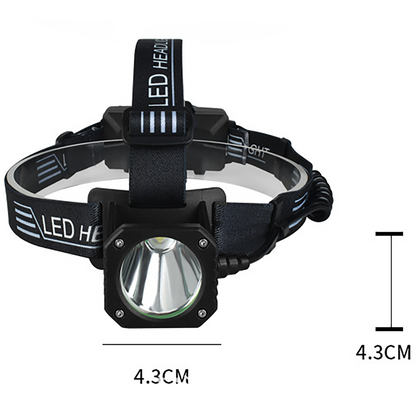 Налобний ліхтар акумуляторний, HeadLamp 50039, Чорний / Ліхтарик налобний / Світлодіодний ліхтар на голову