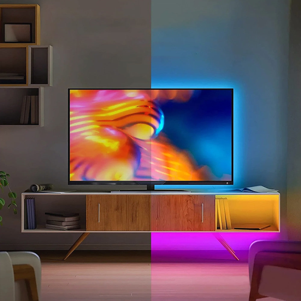 LED стрічка від мережі, 5 м, SMD 6060 + пульт та блок живлення, Rgb / Світлодіодна стрічка / Підсвітка для кімнати