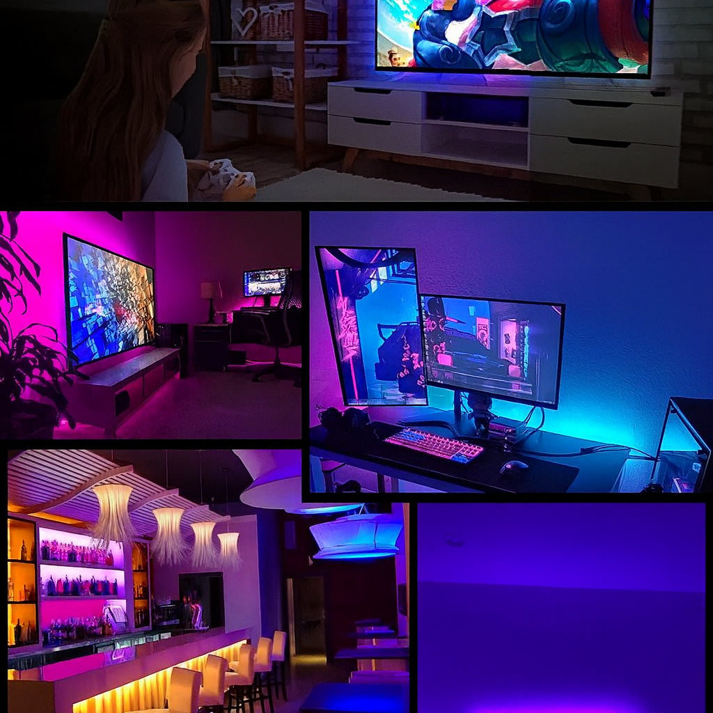 LED стрічка від мережі, 5м + пульт та блок живлення, Rgb / Світлодіодна стрічка / Підсвітка для кімнати / Самоклеюча стрічка