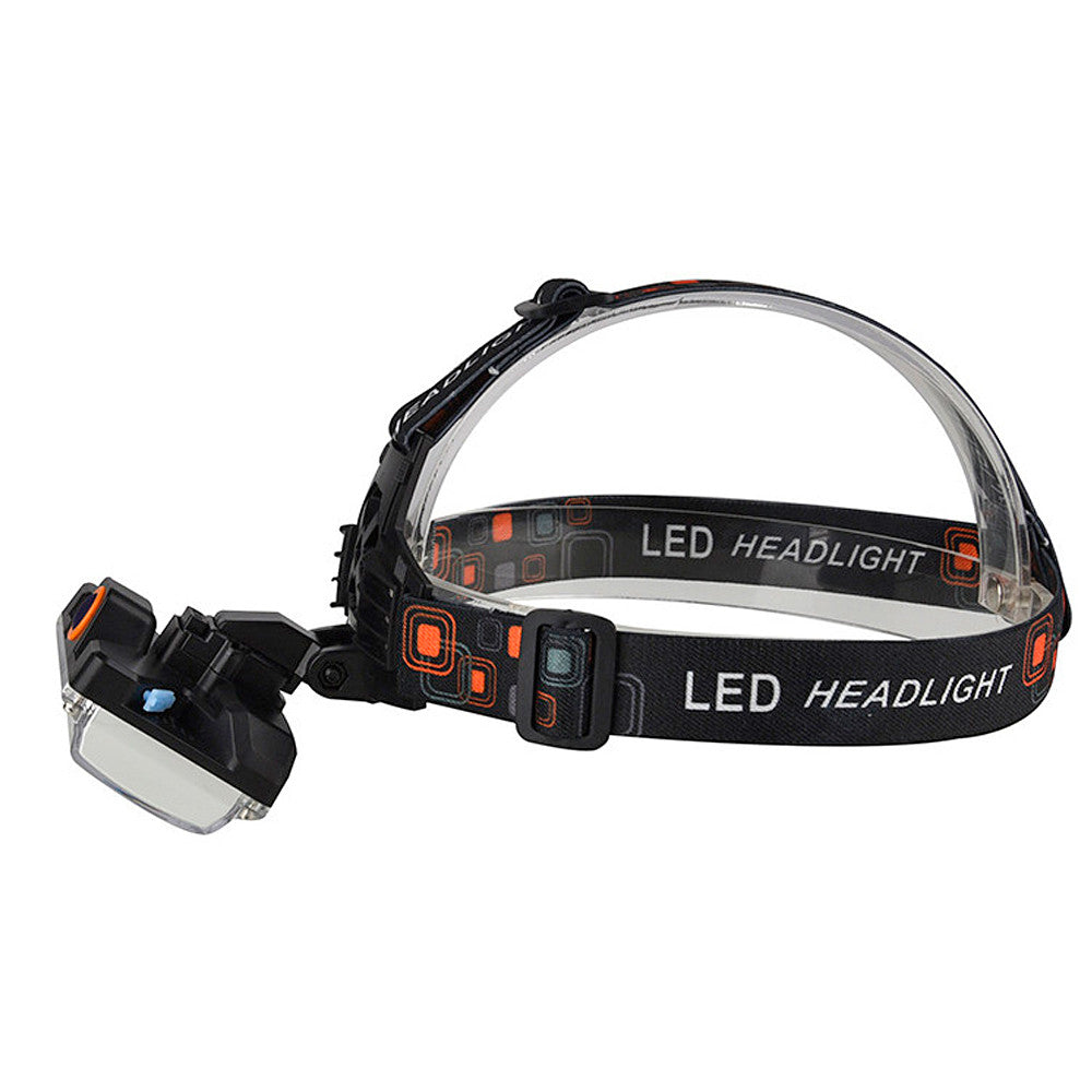 Налобний ліхтар із 4-ма затискачами, USB, RN814 HEAD TORCH, Чорний / Акумуляторний ліхтарик на голову з регульованим кутом нахилу