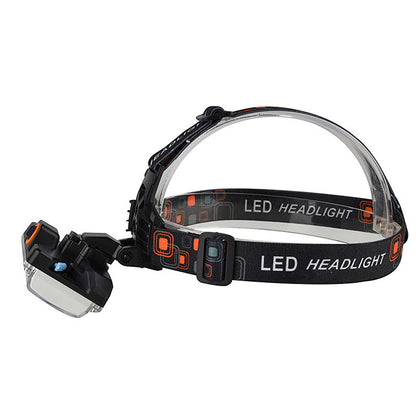 Налобний ліхтар із 4-ма затискачами, USB, RN814 HEAD TORCH, Чорний / Акумуляторний ліхтарик на голову з регульованим кутом нахилу