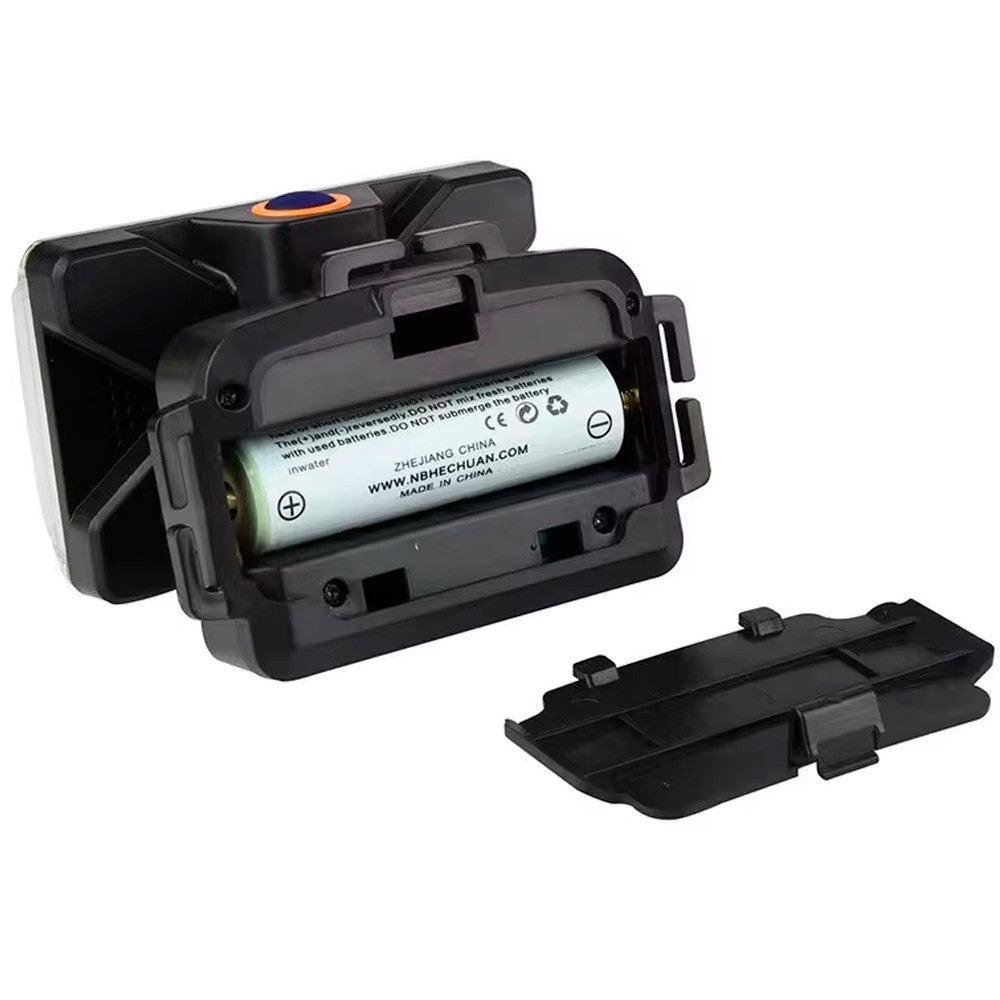 Налобний ліхтар із 4-ма затискачами, USB, RN814 HEAD TORCH, Чорний / Акумуляторний ліхтарик на голову з регульованим кутом нахилу