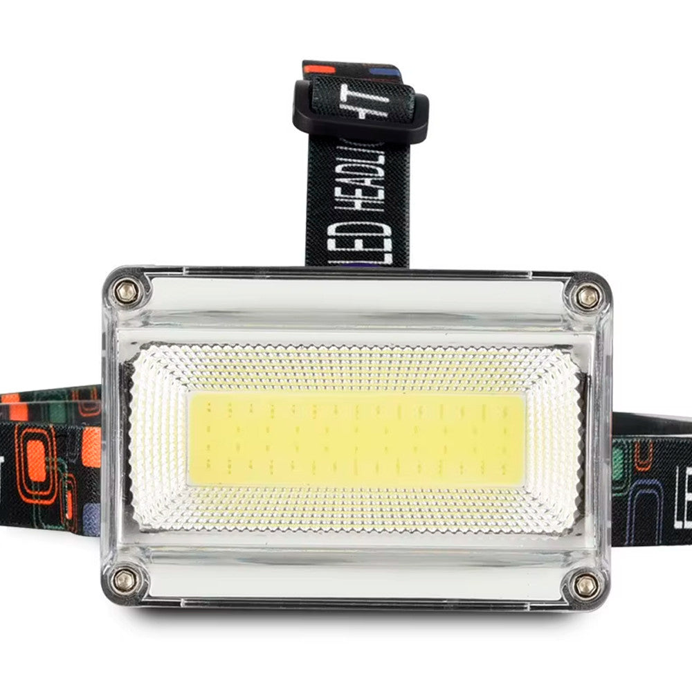 Налобний ліхтар із 4-ма затискачами, USB, RN814 HEAD TORCH, Чорний / Акумуляторний ліхтарик на голову з регульованим кутом нахилу