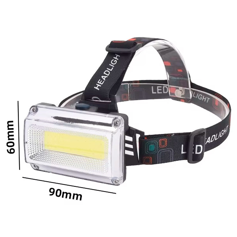 Налобний ліхтар із 4-ма затискачами, USB, RN814 HEAD TORCH, Чорний / Акумуляторний ліхтарик на голову з регульованим кутом нахилу