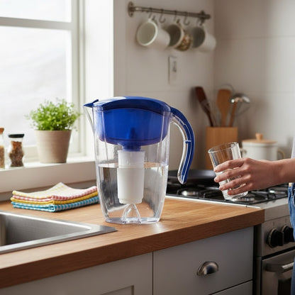 Фільтр-глечик для очищення води, 3.7 л, Б-4 та Б-6 фільтри, Сігма Опція Б, Синій / Фільтр для води / Глечик фільтр