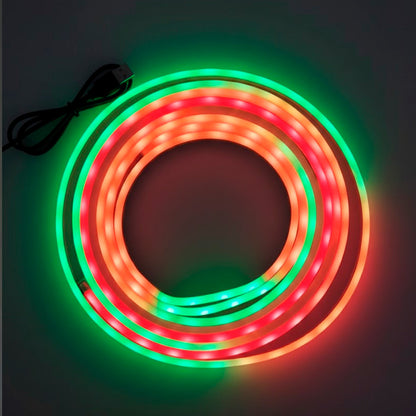 Неонова стрічка світлодіодна 5 м, LED NEON, 12V-220V, Різнокольоровий / RGB стрічка / Світлодіодне RGB підсвічування силіконове