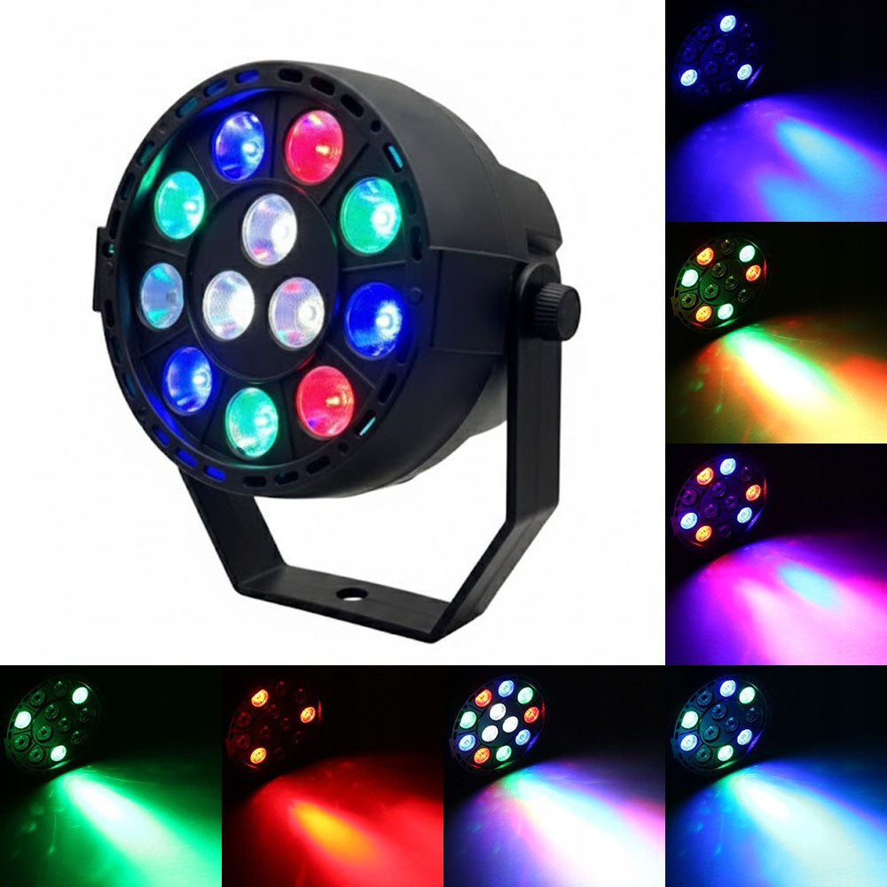 Світлодіодний LED прожектор RGB, 12LEDх1W, від мережі / Сценічний світильник / Прожектор заливного світла