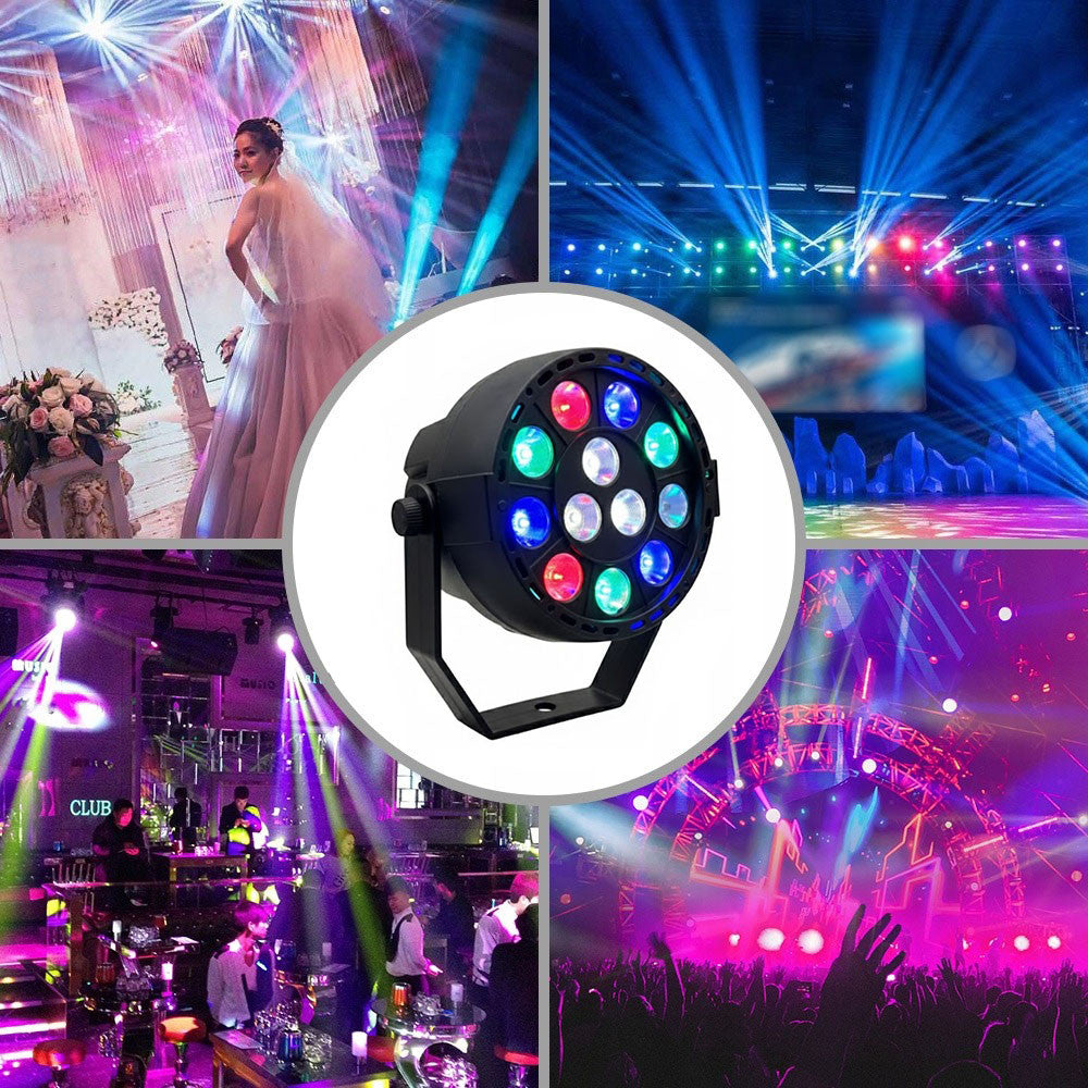 Світлодіодний LED прожектор RGB, 12LEDх1W, від мережі / Сценічний світильник / Прожектор заливного світла