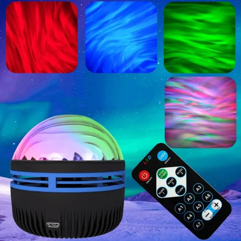 Нічник проектор з пультом від USB, LED Q6 STAR LIGHT 2502, Чорний / Дитячий нічник-лампа / Настільна лампа проектор