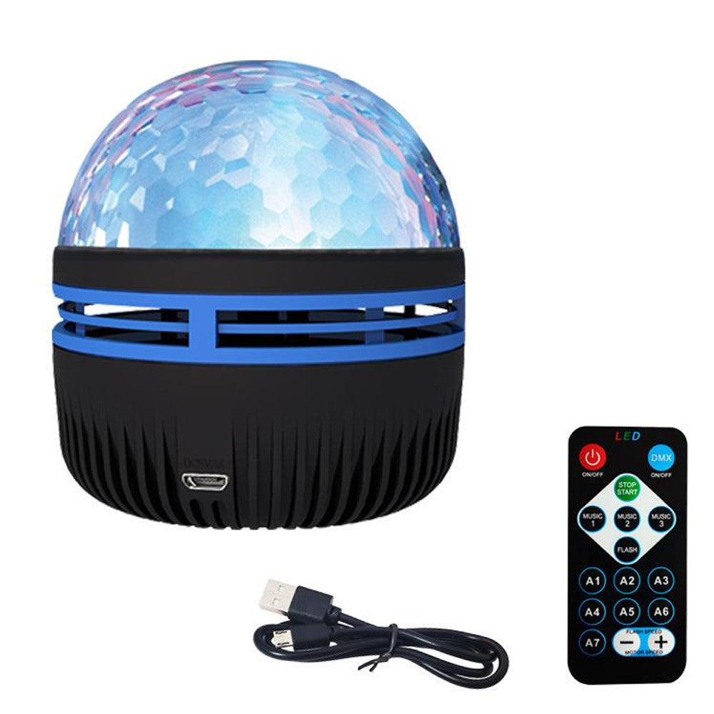 Нічник проектор з пультом від USB, LED Q6 STAR LIGHT 2503, Чорний / Світлодіодна обертова лампа / Настільний нічник-лампа
