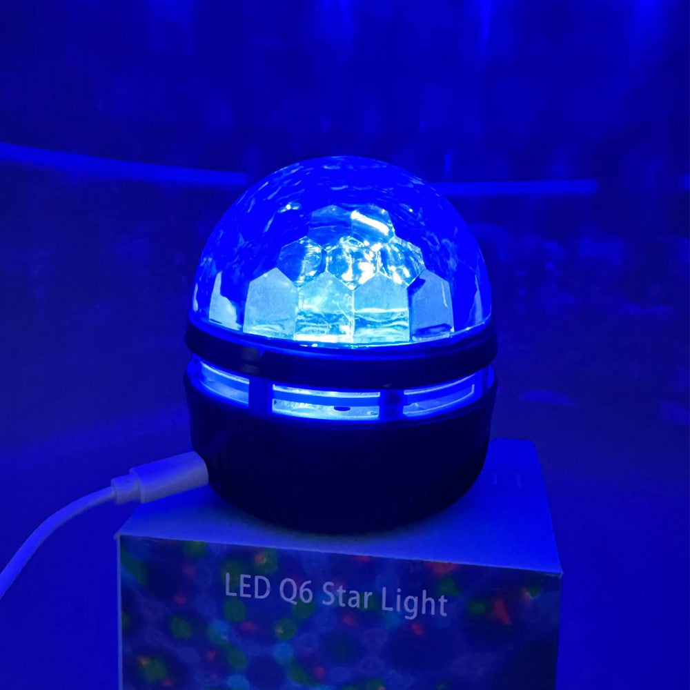 Нічник проектор з пультом від USB, LED Q6 STAR LIGHT 2503, Чорний / Світлодіодна обертова лампа / Настільний нічник-лампа