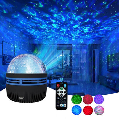 Нічник проектор з пультом від USB, LED Q6 STAR LIGHT 2503, Чорний / Світлодіодна обертова лампа / Настільний нічник-лампа
