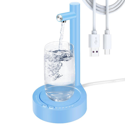 Настільний диспенсер для води, від USB, Синій / Акумуляторна електропомпа / Розумна помпа для води