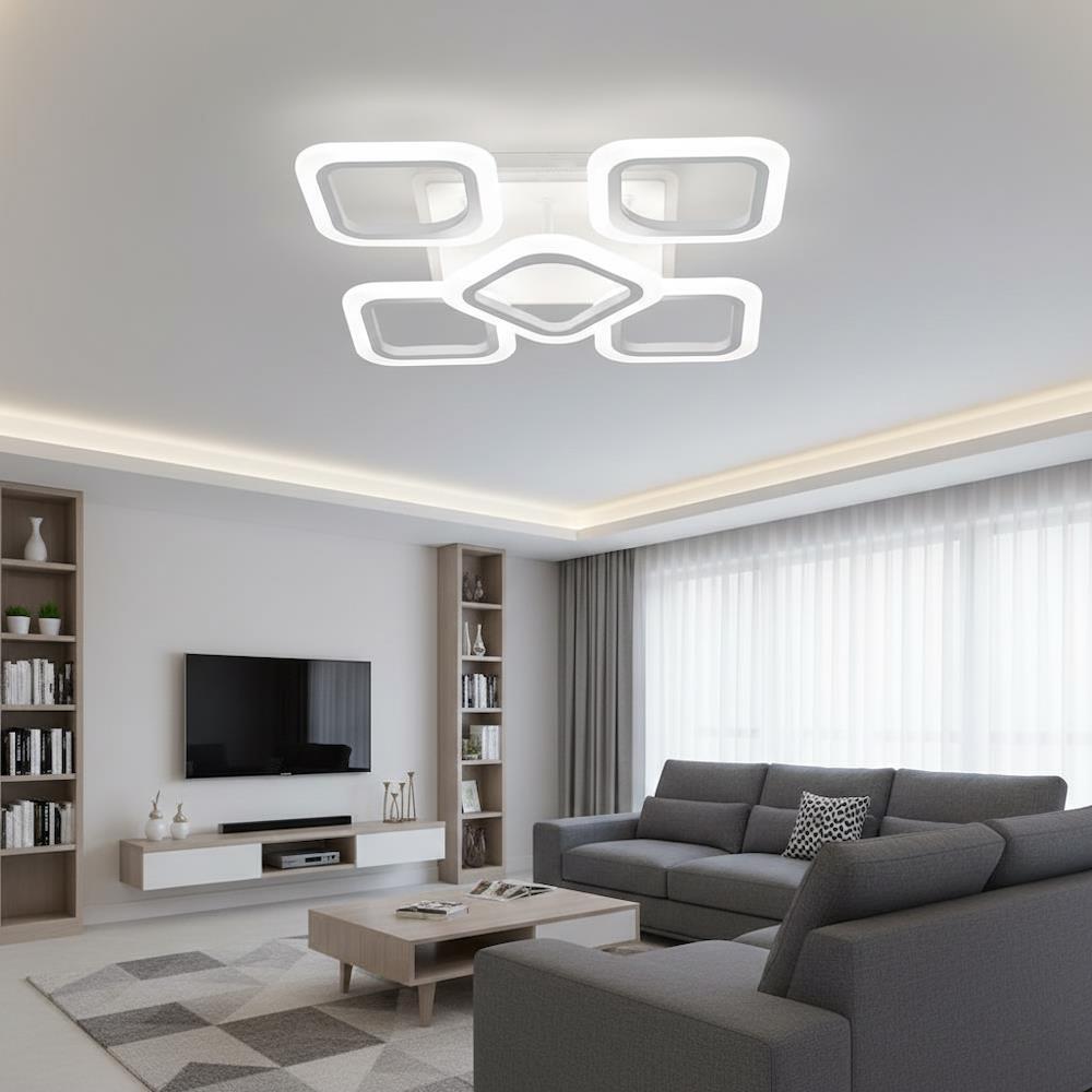 Світлодіодна LED люстра, з пультом, 47х66х12см, 60Вт, / Керована світлодіодна LED люстра / Смарт люстра