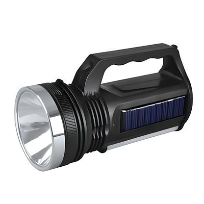 Ліхтар акумуляторний 1 + 24LED із сонячною батареєю, WX 2836, Чорний / Світлодіодний ліхтар ручний / Ліхтарик з бічним світлом