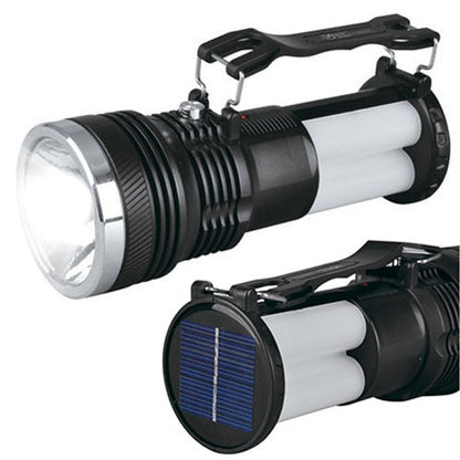 Ліхтар лампа із сонячною панеллю 1 + 24LED, 1000mAh, WX 2881T, Чорний / Ручний ліхтар акумуляторний / Світлодіодний ліхтарик