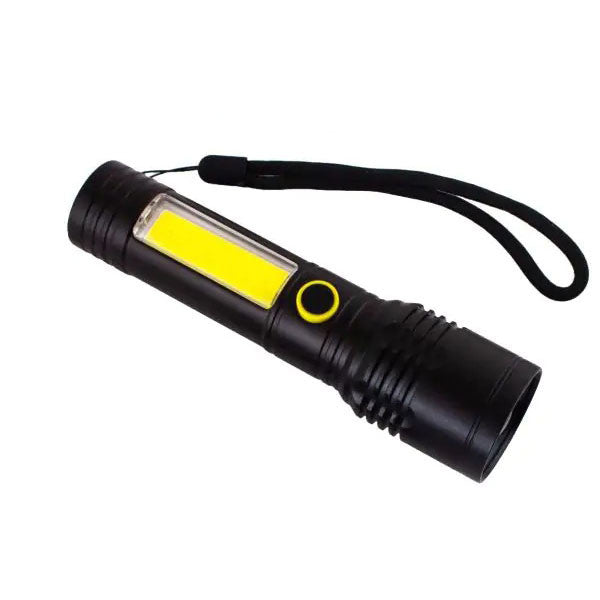 Світлодіодний ліхтарик на акумуляторі з бічним підсвічуванням, USB, BL537, Червоний / Акумуляторний ліхтар з функцією Zoom