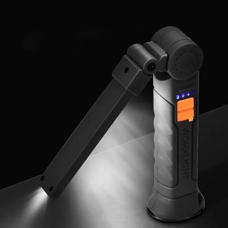 Акумуляторний ліхтар з магнітом, LED + COB, BL-G52, Чорний / Складаний ліхтар для кемпінгу / Ручний світлодіодний ліхтар