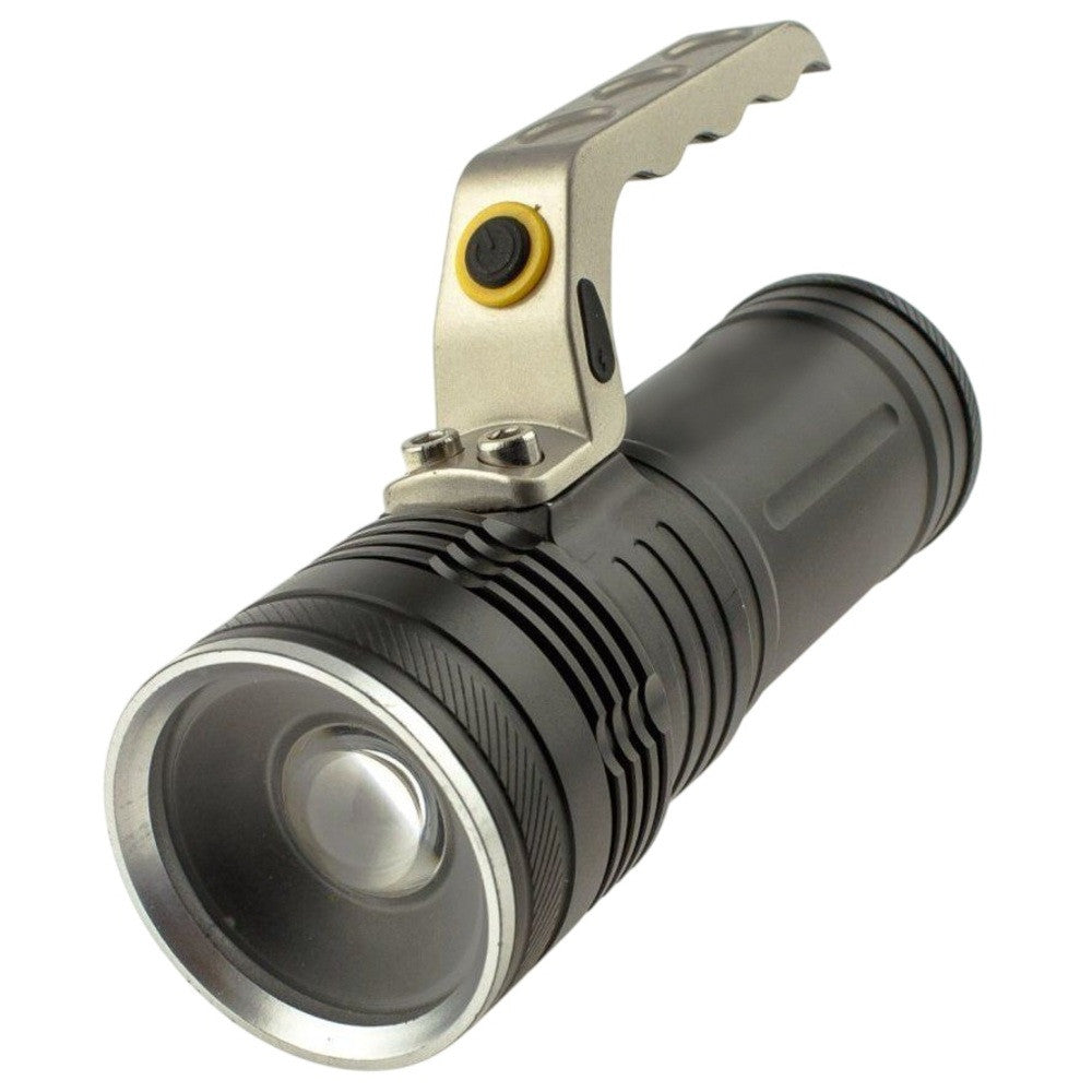 Ручний ліхтар акумуляторний, з ручкою, 3 режими, Zoom, BL-690-Т6, Чорний / Світлодіодний ліхтар переносний / Ліхтар-прожектор