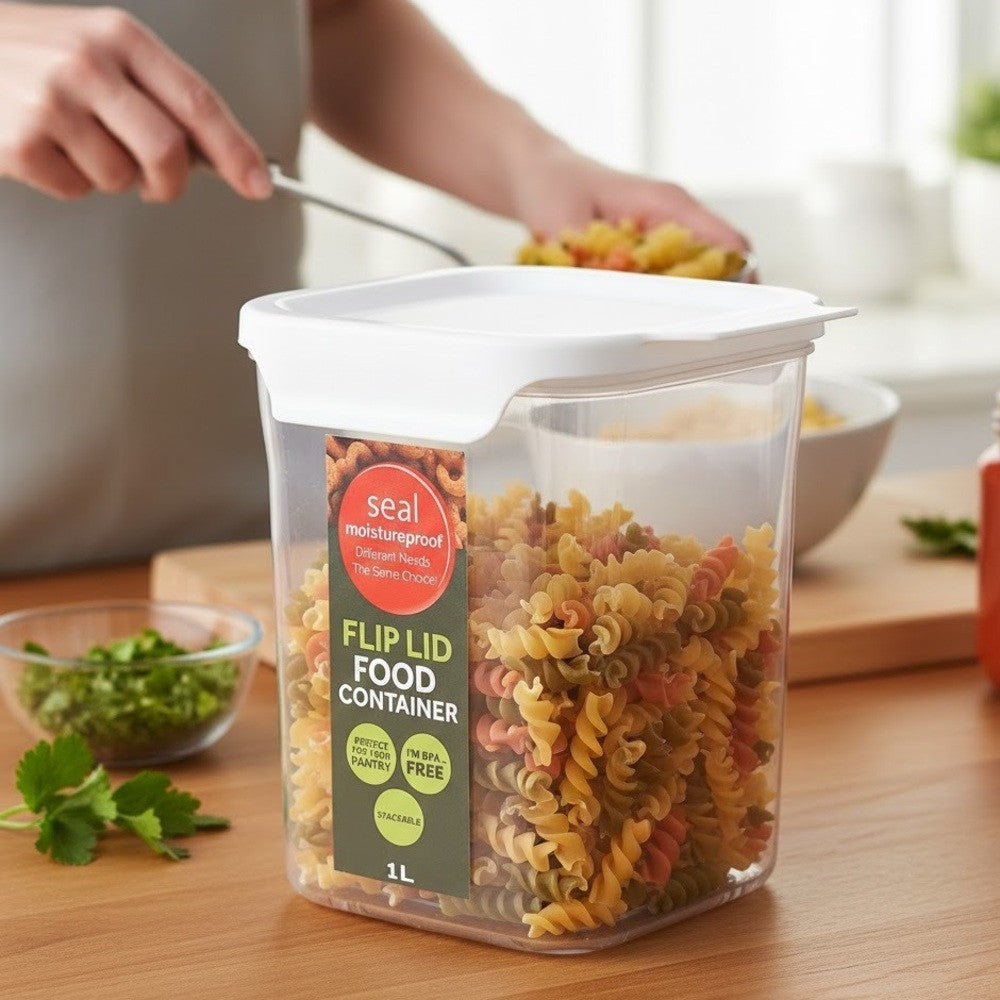 Кухонний контейнер харчовий 1 л, / Ємність для сипучих продуктів / Герметичний контейнер для зберігання