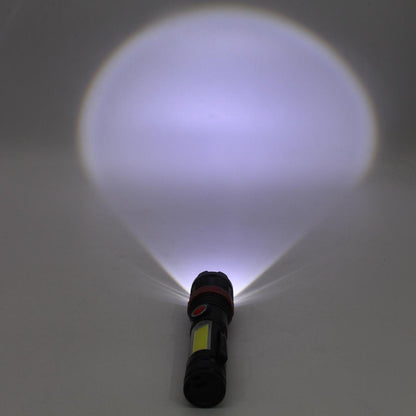 Акумуляторний ліхтар ручний c Zoom, LED + COB, ED31879 (BL669), Чорний / Ліхтар з бічним світлом / Світлодіодний ліхтарик