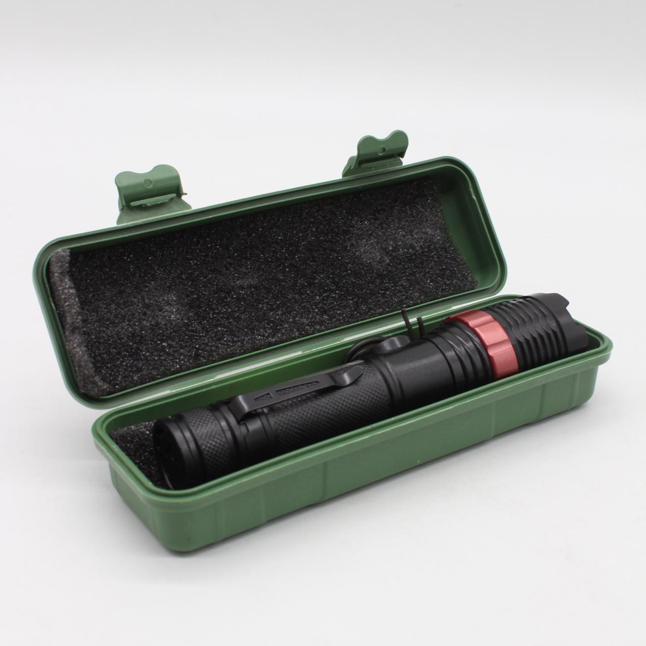 Акумуляторний ліхтар ручний c Zoom, LED + COB, ED31879 (BL669), Чорний / Ліхтар з бічним світлом / Світлодіодний ліхтарик