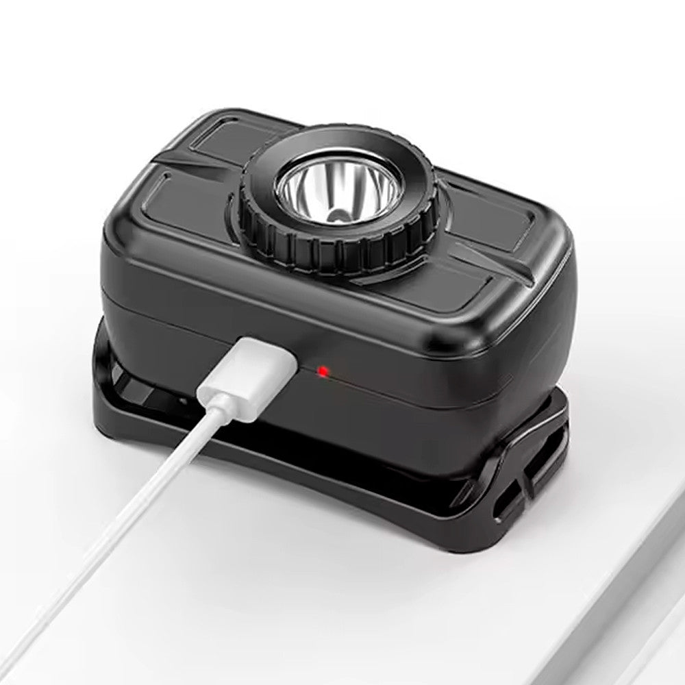 LED ліхтар налобний акумуляторний 4 режими, USB, RN1858, Чорний / Світлодіодний ліхтар на голову / Налобний ліхтарик для туризму