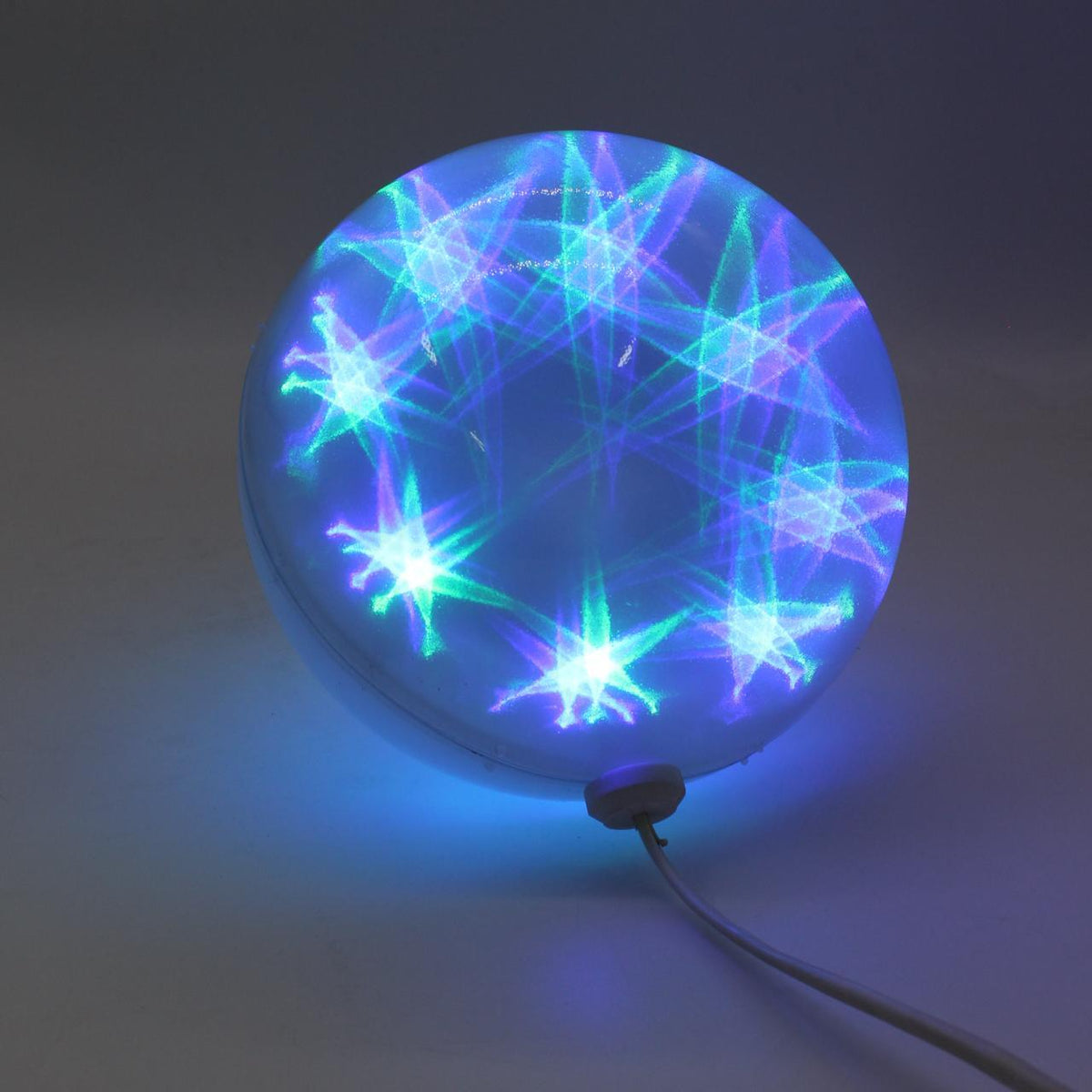 Прозора LED куля 57 см від мережі VEN 1-74 Ceiling colourful star, RGB / Мерехтливі вогні з 3D ефектом