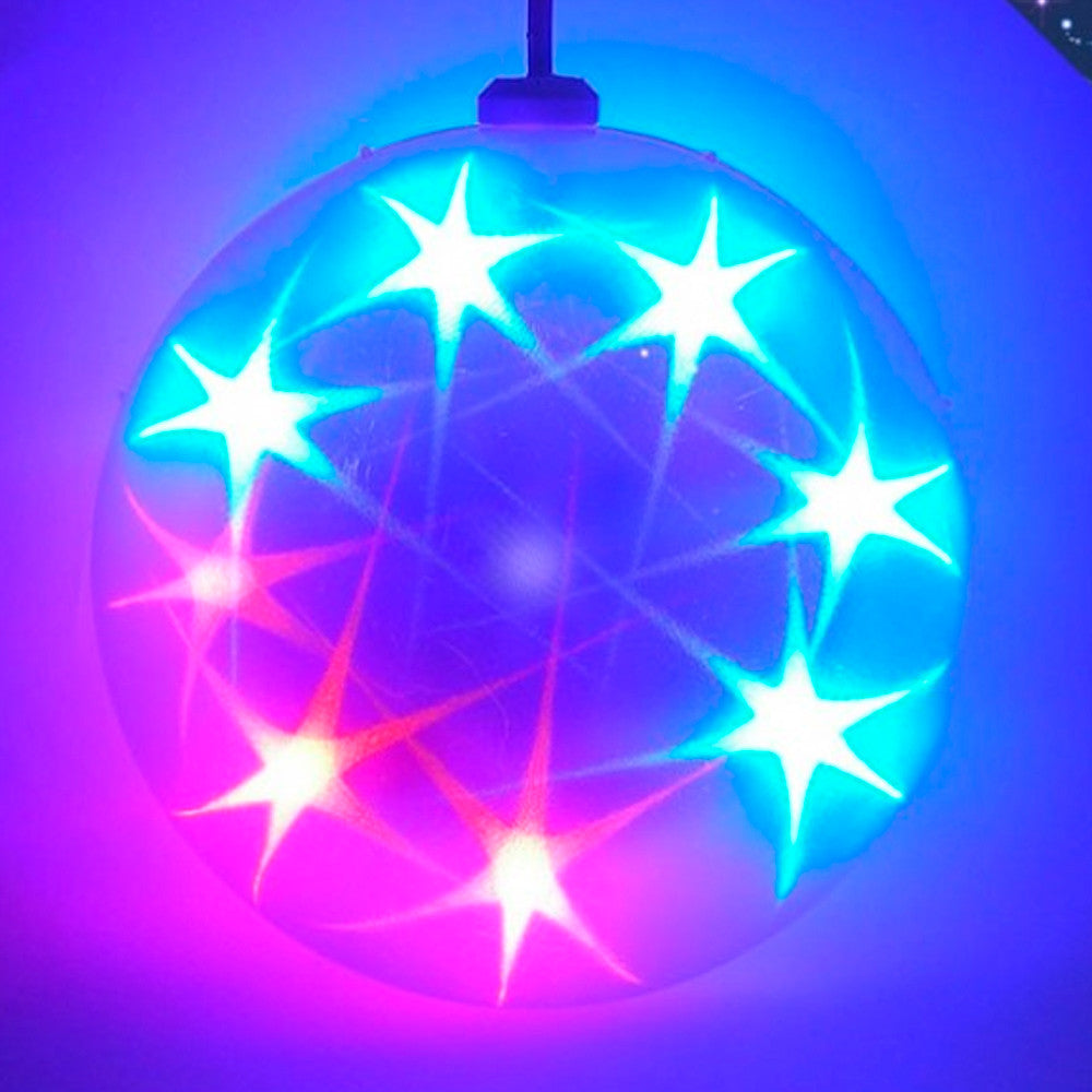 Прозора LED куля 57 см від мережі VEN 1-74 Ceiling colourful star, RGB / Мерехтливі вогні з 3D ефектом