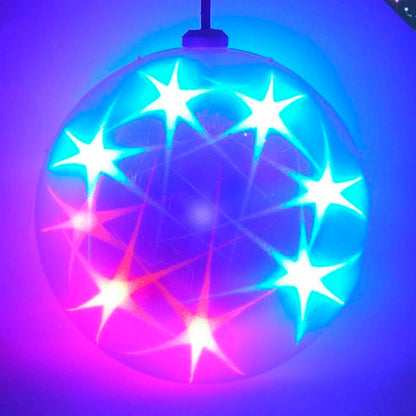 Прозора LED куля 57 см від мережі VEN 1-74 Ceiling colourful star, RGB / Мерехтливі вогні з 3D ефектом
