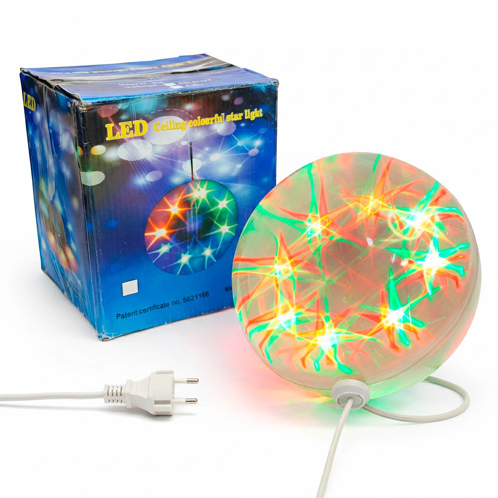 Прозора LED куля 57 см від мережі VEN 1-74 Ceiling colourful star, RGB / Мерехтливі вогні з 3D ефектом