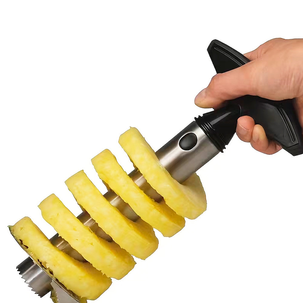 Ніж для очистки і нарізки ананаса нержавіюча сталь Pineapple Pro, Сріблястий / Ананасорізка / Слайсер для ананасів з ручкою