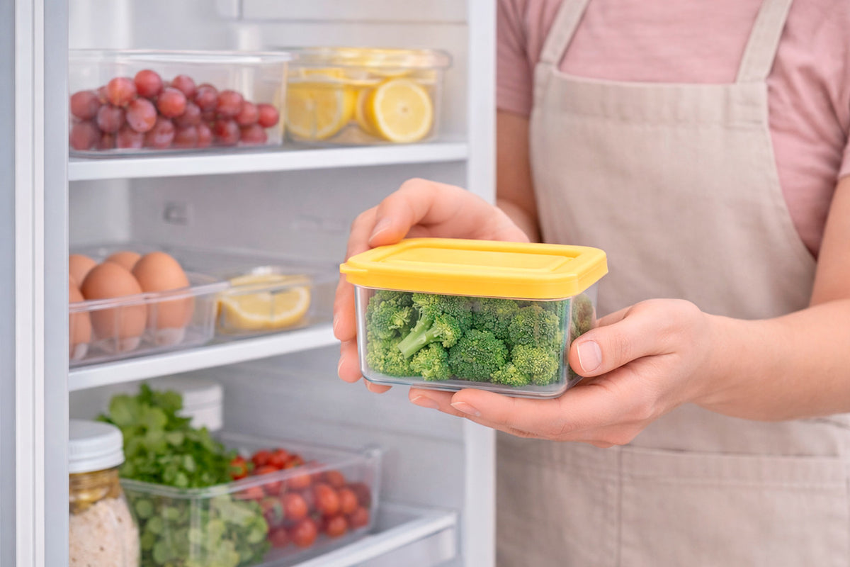 Контейнер для зберігання продуктів 480мл 9,5х7,5х7см DoorMini, Прозорий / Харчовий контейнер / Ємність для сипучих з кришкою
