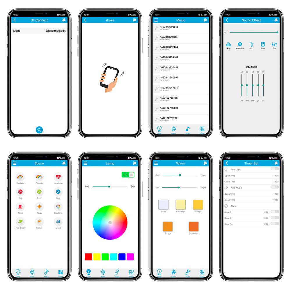 Стельовий світильник 26см, з Bluetooth + пульт, RGB / Світильник на стелю / Розумна люстра з колонкою