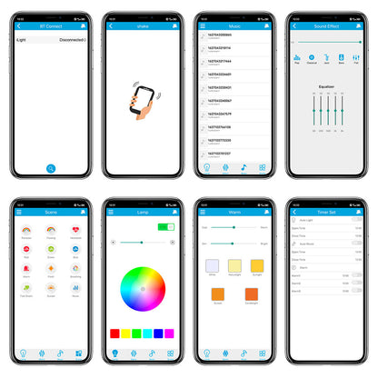 Стельовий світильник 26см, з Bluetooth + пульт, RGB / Світильник на стелю / Розумна люстра з колонкою