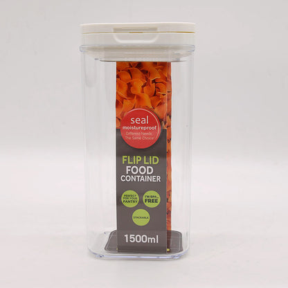 Герметичний контейнер для продуктів 1,5 л прямокутний з кришкою, / Харчовий контейнер / Ємність для зберігання сипучих