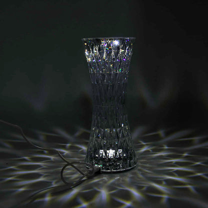 Настільна LED лампа "кришталева" від USB акумуляторна Rose Diamond, RGB / Нічник сенсорний / Декоративна лампа на стіл