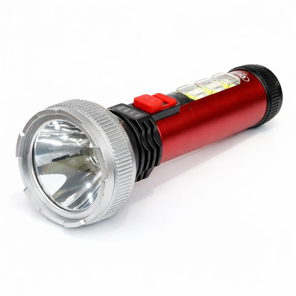 Ручний ліхтар з боковим підсвічуванням 5W LED + 3 COB, 4 режими, micro USB, COBA CB-C95 / Світлодіодний ліхтар акумуляторний