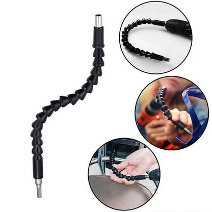 Подовжувач гнучкий для дриля + Набір насадок 10в1, FLEXIBLE SCREW TOOL, Чорний / Гнучкий вал для шуруповерта та викрутки