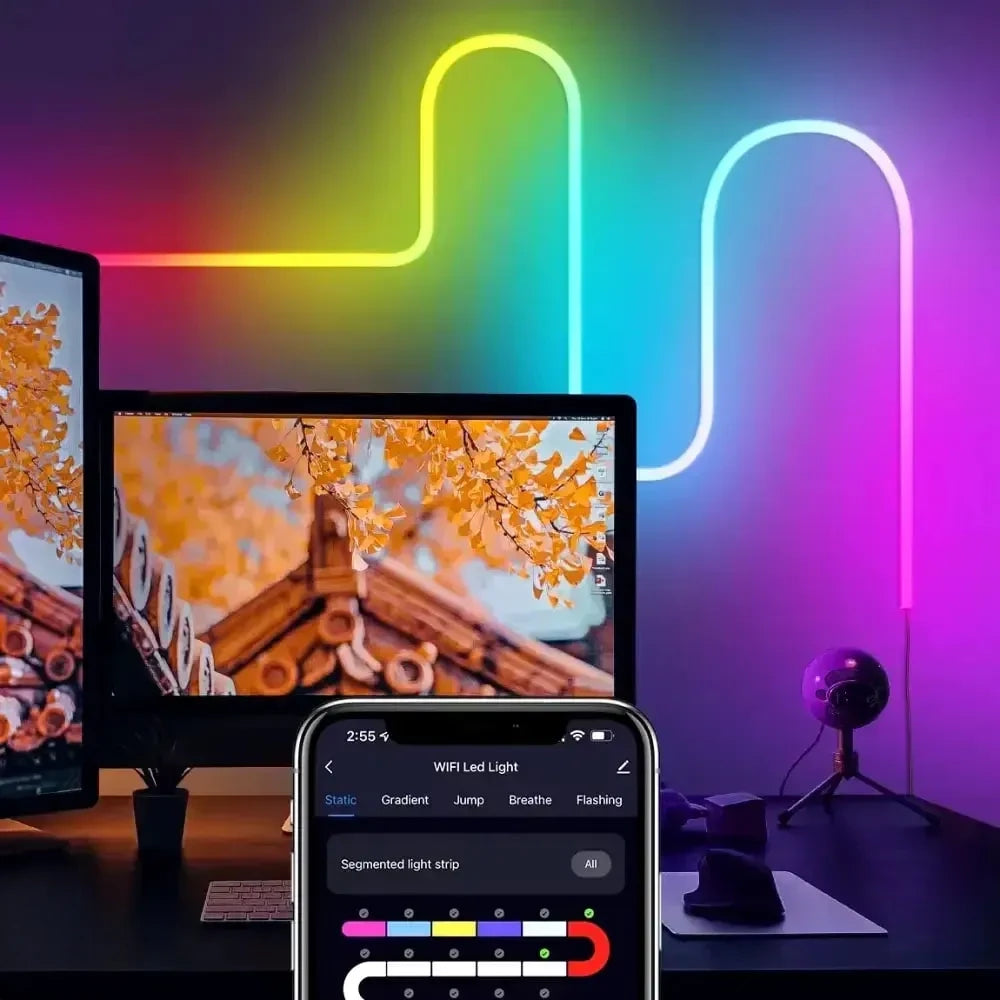 Світлодіодна Led стрічка 2м, з пультом ДУ, від USB, Rgb / Стрічка від повербанка / RGB стрічка для підсвічування