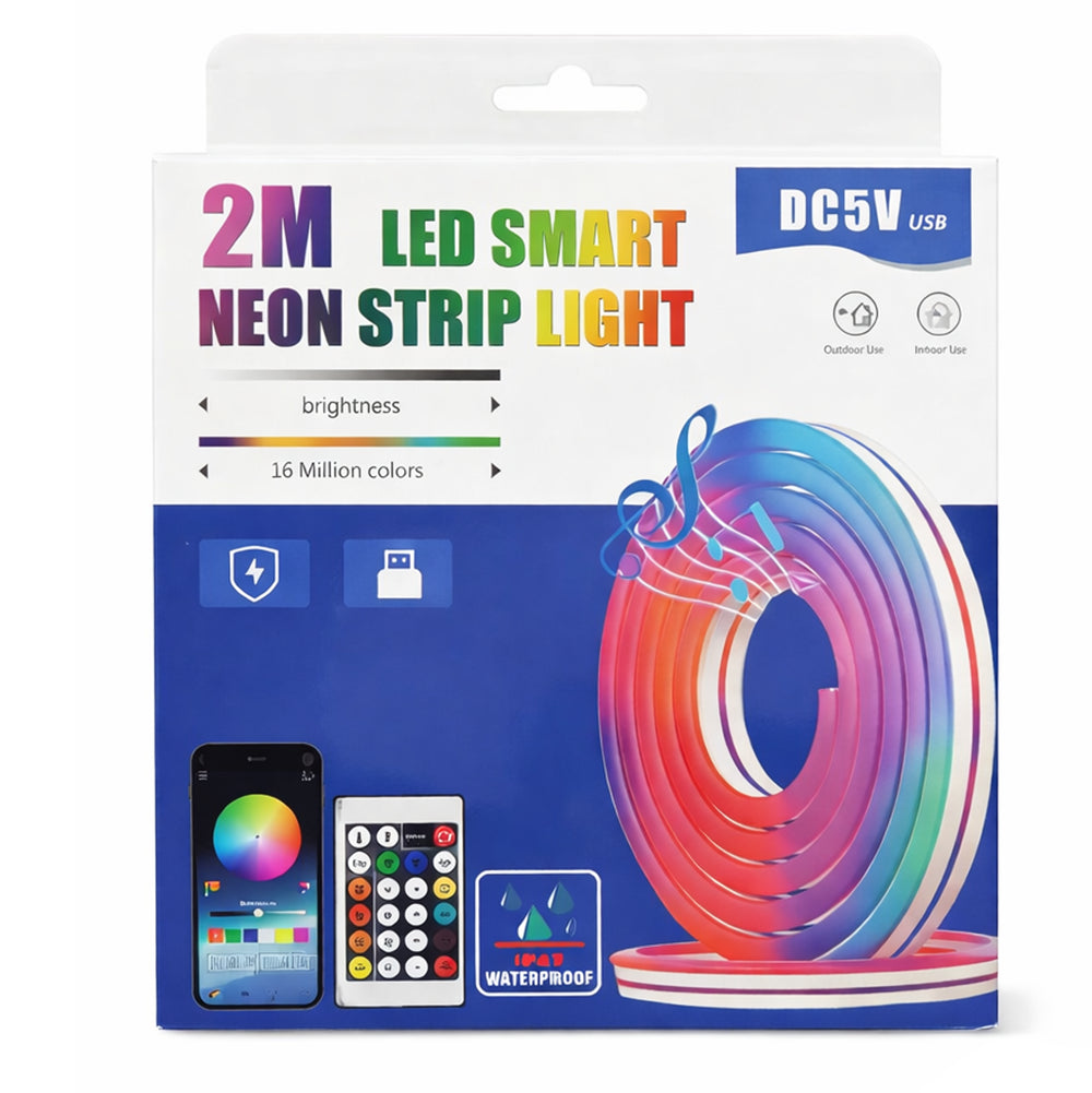 Світлодіодна Led стрічка 2м, з пультом ДУ, від USB, Rgb / Стрічка від повербанка / RGB стрічка для підсвічування