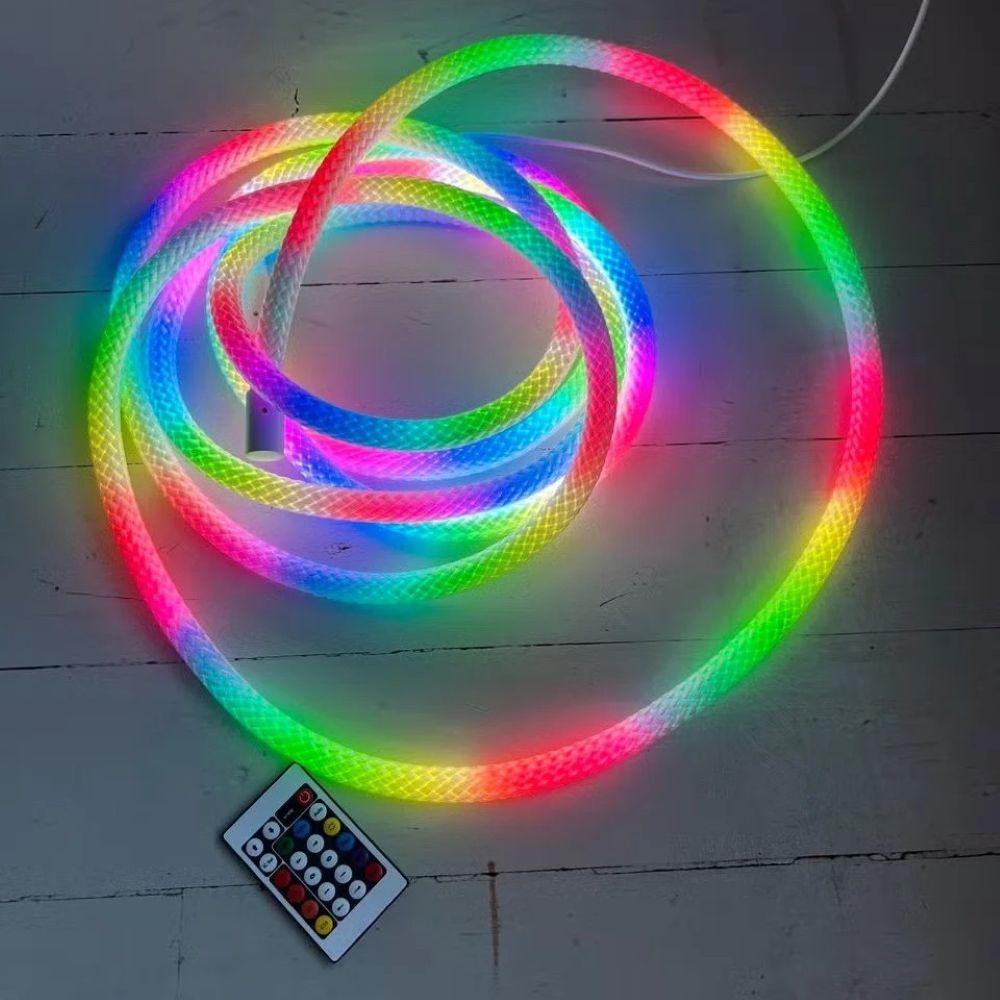 Світлодіодна розумна стрічка шланг, RGB, + пульт / Гнучка неонова стрічка / Стрічка світлодіодна / Підсвічування в кімнату