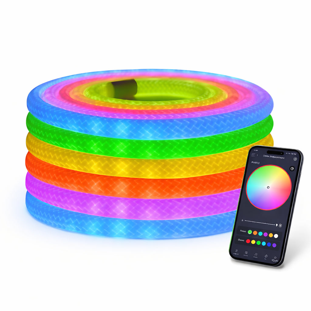 Світлодіодна розумна стрічка шланг, RGB, + пульт / Гнучка неонова стрічка / Стрічка світлодіодна / Підсвічування в кімнату