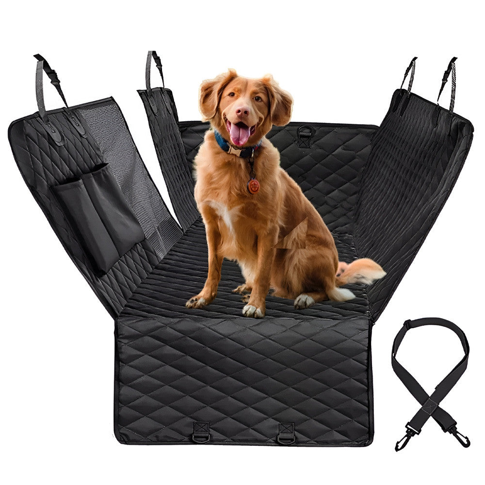 Чохол-гамак автомобільний для перевезення тварин, 120х56 см, Чорний / Накидка на заднє сидіння авто для собак