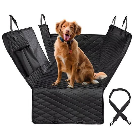Чохол-гамак автомобільний для перевезення тварин, 120х56 см, Чорний / Накидка на заднє сидіння авто для собак