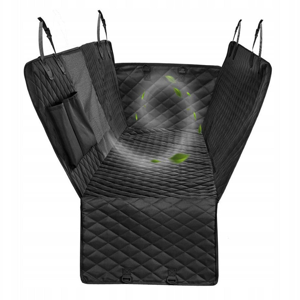 Чохол-гамак автомобільний для перевезення тварин, 120х56 см, Чорний / Накидка на заднє сидіння авто для собак
