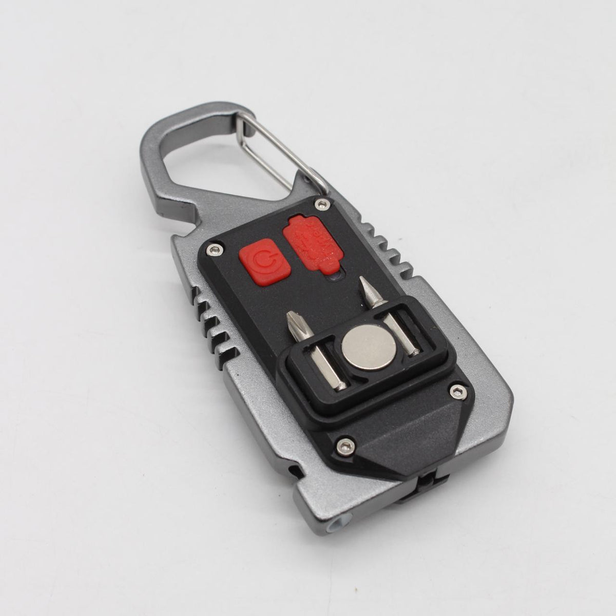 Міні ліхтар брелок з USB та карабіном, 8 LED, / Портативний світлодіодний ліхтарик на ключі