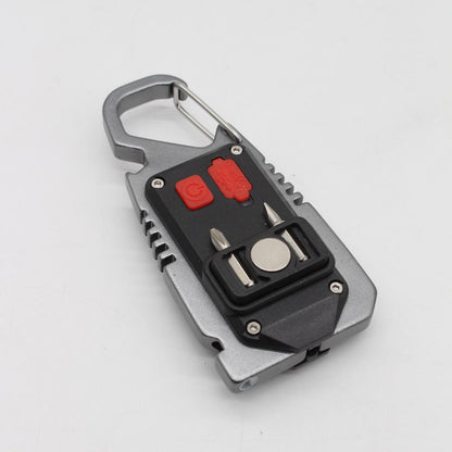 Міні ліхтар брелок з USB та карабіном, 8 LED, / Портативний світлодіодний ліхтарик на ключі