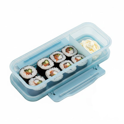 Герметичний контейнер для продуктів 480 мл на 2 секції,19x9.5х6.5 см, / Ланчбокс / Харчовий контейнер / Контейнер для їжі
